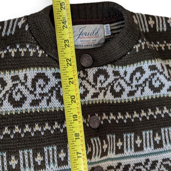Vintage Men's Sweater Jersild Cardigan Medium Wool Neenah Wisconsin - Picture 7 of 8